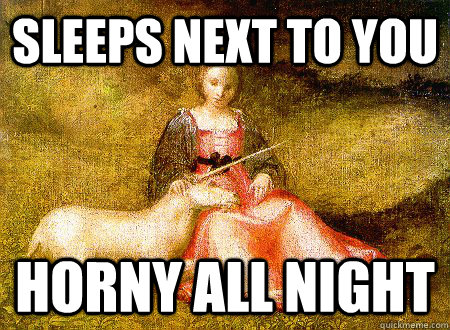 sleeps next to you horny all night - sleeps next to you horny all night  Misogynist Unicorn