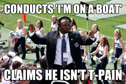 conducts 'i'm on a boat' claims he isn't t-pain  