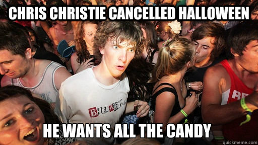 Chris Christie cancelled halloween He wants all the candy  Sudden Clarity Clarence