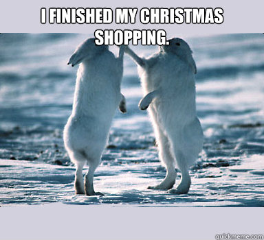 I FINISHED MY CHRISTMAS SHOPPING.  - I FINISHED MY CHRISTMAS SHOPPING.   Bunny Bros