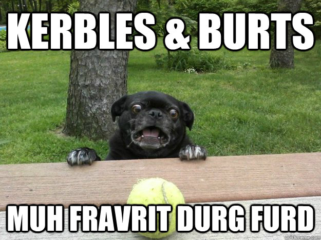 kerbles & burts muh fravrit durg furd  Berks Dog
