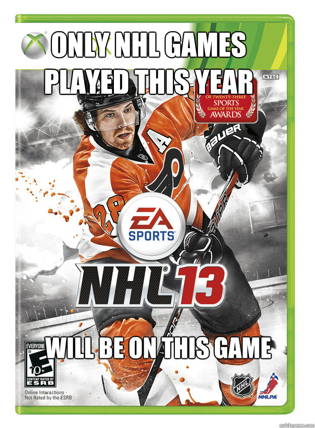 only nhl games played this year will be on this game - only nhl games played this year will be on this game  Misc