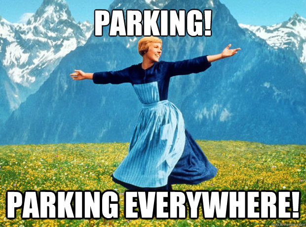 Parking! parking everywhere!   Sound of Music- Election