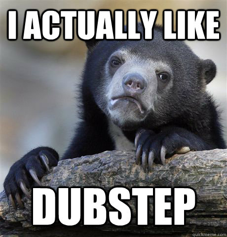 I actually like Dubstep  Confession Bear