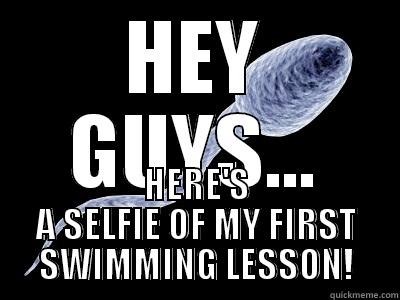 HEY GUYS... HERE'S A SELFIE OF MY FIRST SWIMMING LESSON! Misc