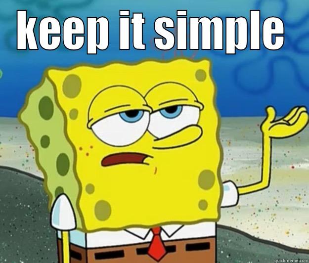 KEEP IT SIMPLE  Tough Spongebob