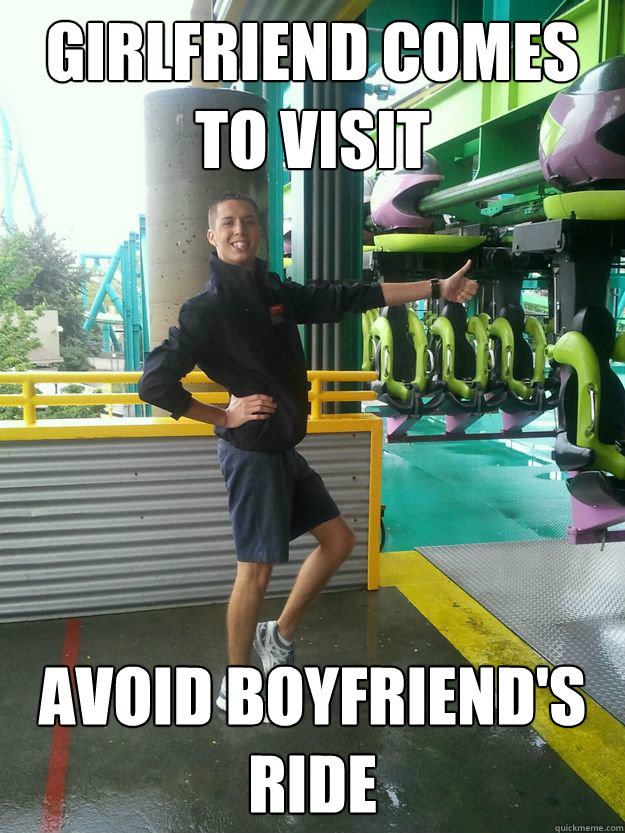 Girlfriend comes to visit avoid boyfriend's ride  Cedar Point employee