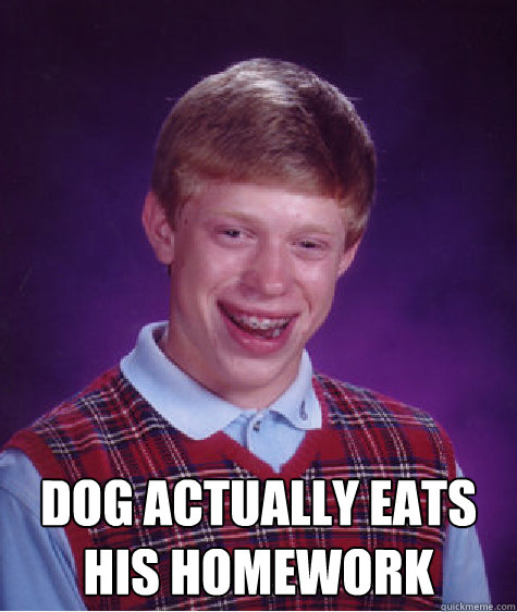  Dog actually eats his homework -  Dog actually eats his homework  Misc