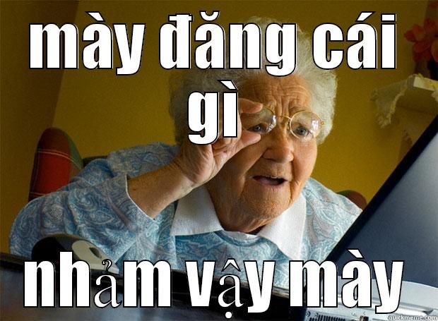 MÀY ĐĂNG CÁI GÌ NHẢM VẬY MÀY Grandma finds the Internet