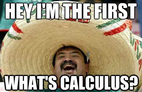 Hey I'm the first dude here what's calculus?   Merry mexican
