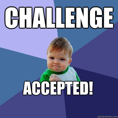 Challenge Accepted! - Challenge Accepted!  Success Kid