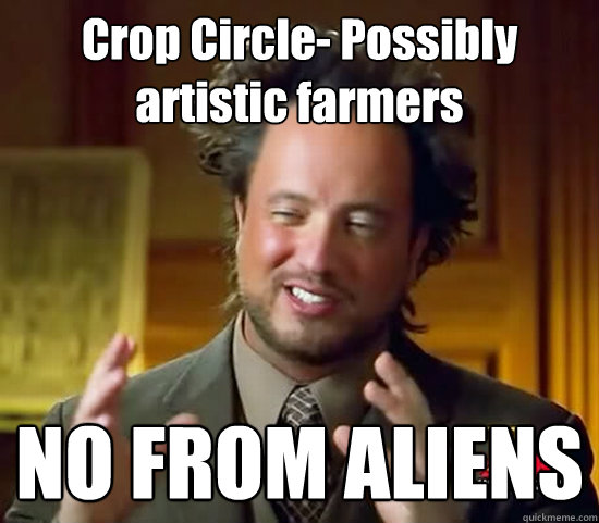 Crop Circle- Possibly artistic farmers NO FROM ALIENS  Ancient Aliens