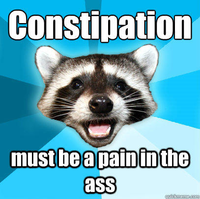 Constipation must be a pain in the ass  Lame Pun Coon