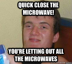 Quick close the microwave! you're letting out all the microwaves - Quick close the microwave! you're letting out all the microwaves  Misc