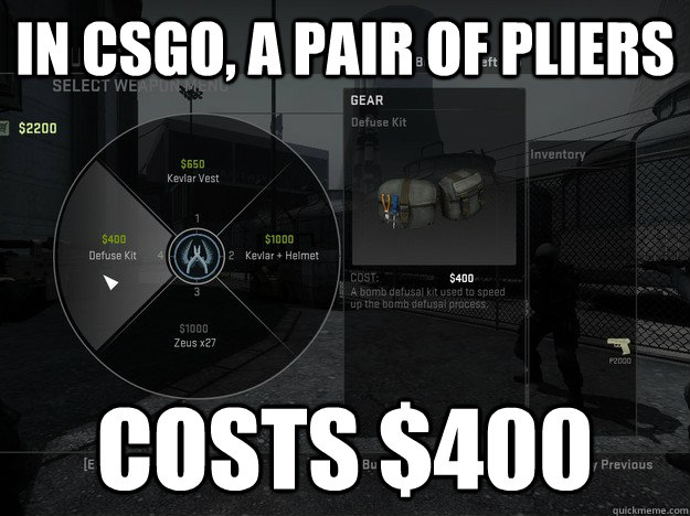 In CSGO, A Pair of pliers Costs $400 - In CSGO, A Pair of pliers Costs $400  Misc