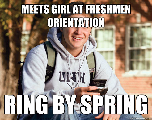 Meets Girl at Freshmen Orientation Ring By Spring  College Freshman