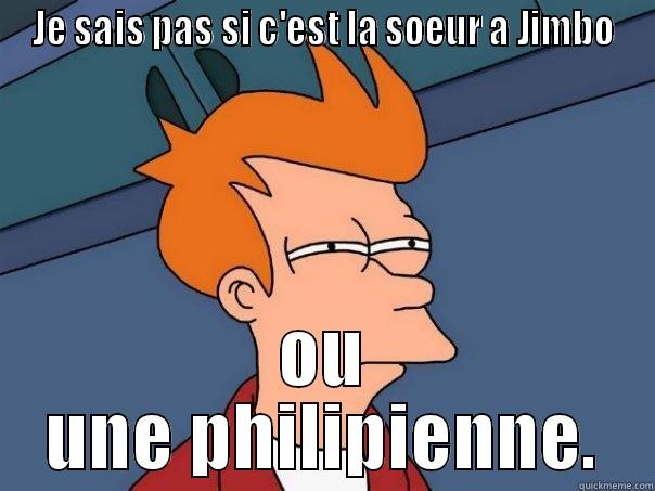 JE SAIS PAS SI C'EST LA SOEUR A JIMBO OU UNE PHILIPIENNE. Futurama Fry