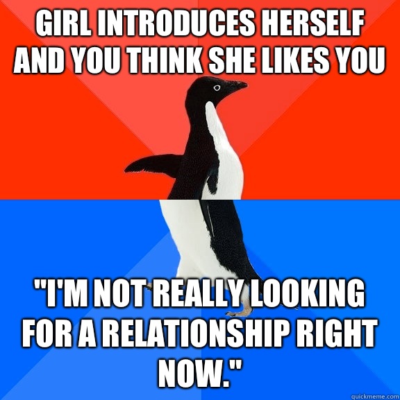 Girl introduces herself and you think she likes you  