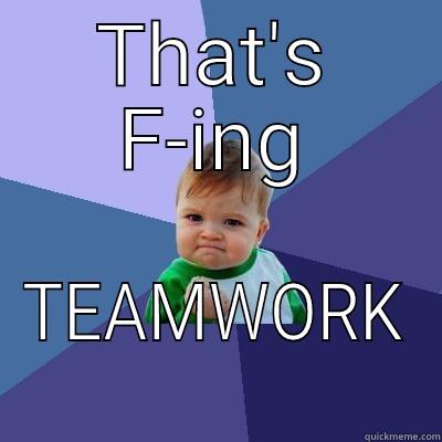 Teamwork FYay - THAT'S F-ING TEAMWORK Success Kid