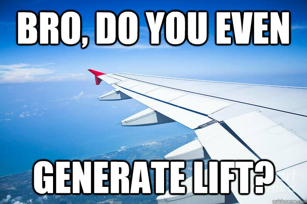 Bro, do you even generate lift?  