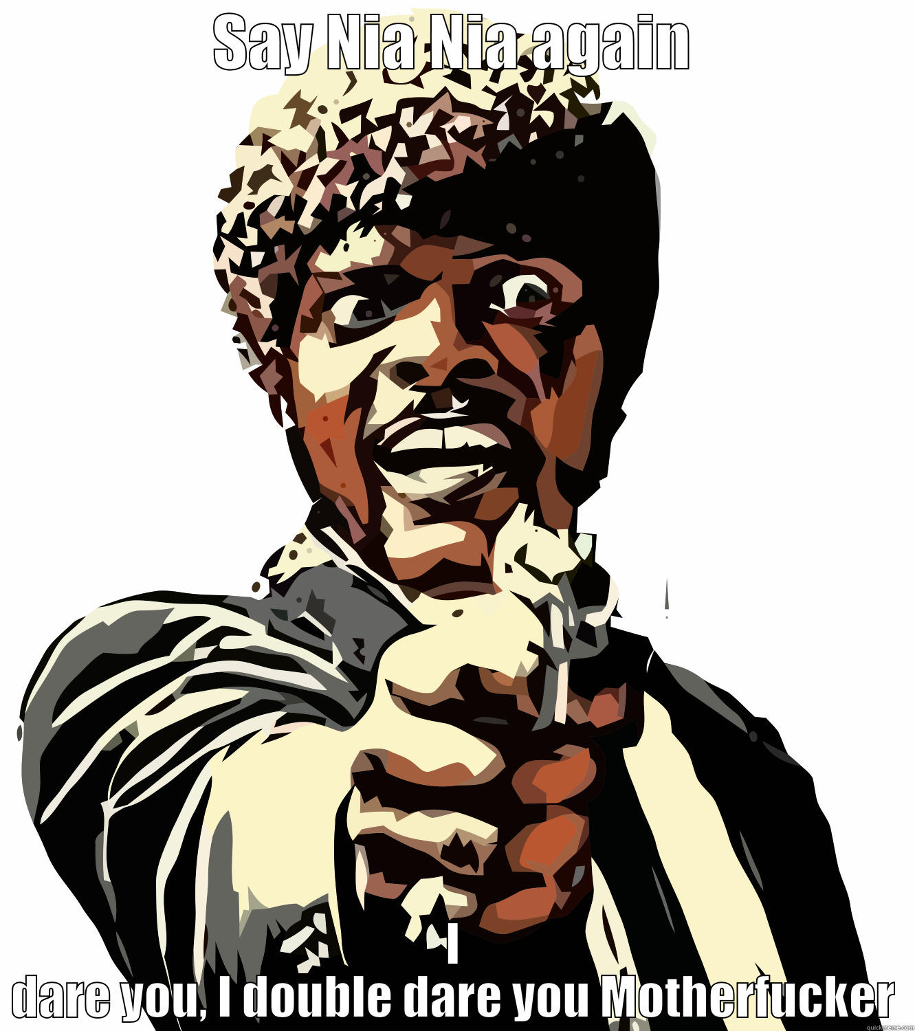 SAY NIA NIA AGAIN I DARE YOU, I DOUBLE DARE YOU MOTHERFUCKER Samuel L Jackson