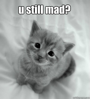 u still mad? - u still mad?  Sad Kitty