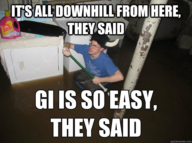 it's all downhill from here, they said GI is so easy, 
they said  Laundry Room Viking