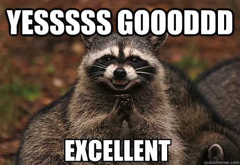 YESSSSS GOOODDD   evil racoon