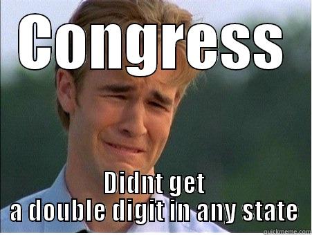 CONGRESS DIDNT GET A DOUBLE DIGIT IN ANY STATE 1990s Problems