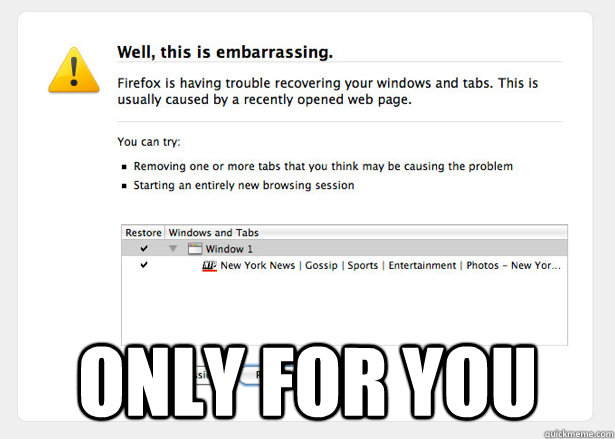  Only for you  Functionally Awkward Firefox