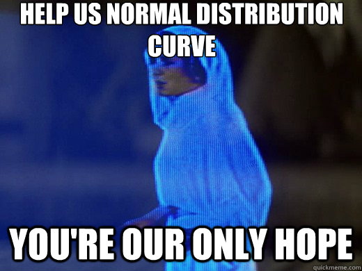 Help us normal distribution curve you're our only hope - Help us normal distribution curve you're our only hope  Princess Leia Only Hope