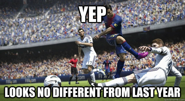 Yep Looks no different from last year   Every time new FIFA screens are released