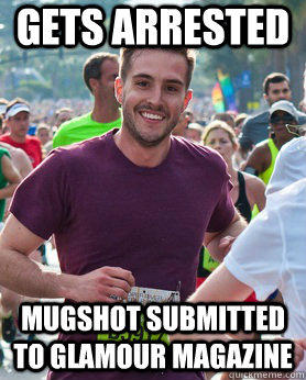 gets arrested mugshot submitted to glamour magazine  Ridiculously photogenic guy