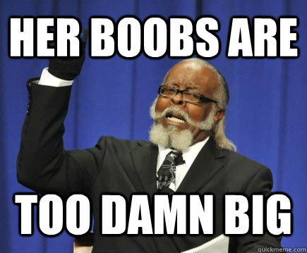 Her Boobs are too damn big  Too Damn High
