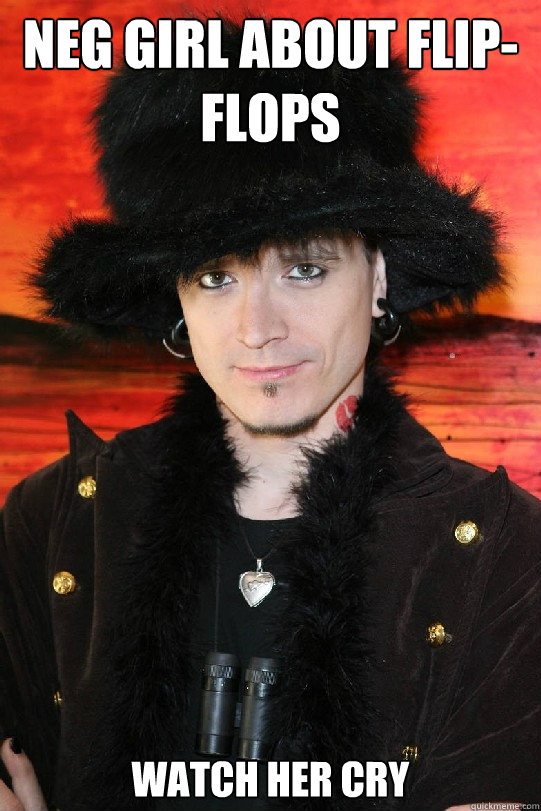 neg girl about flip-flops watch her cry  Lolgame