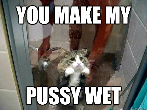 you make my pussy wet  Shower kitty