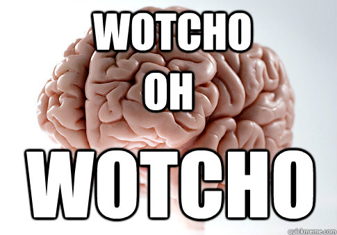 WOTCHO OH WOTCHO  Scumbag Brain