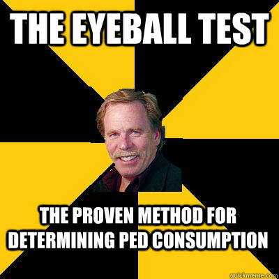 The Eyeball test The proven method for determining PED consumption - The Eyeball test The proven method for determining PED consumption  John Steigerwald