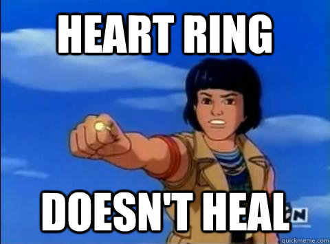 Heart ring Doesn't Heal  