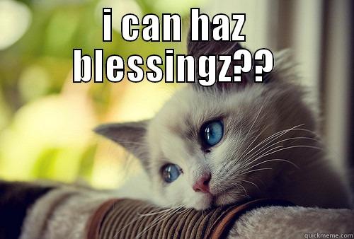 I CAN HAZ BLESSINGZ??  First World Problems Cat
