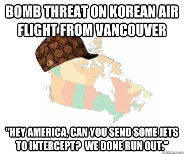 Bomb threat on Korean Air flight from Vancouver 