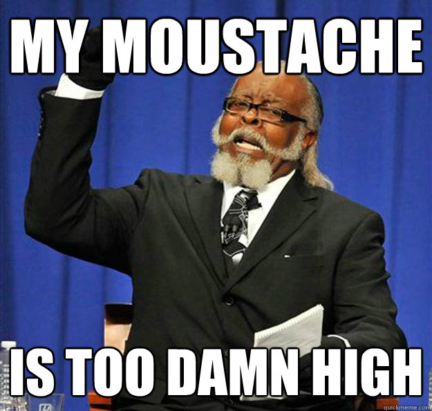 My moustache is too damn high  Jimmy McMillan