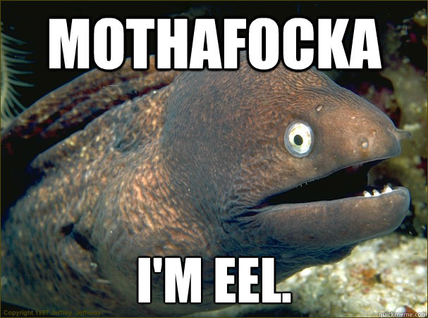 Mothafocka I'm eel.  Bad Joke Eel