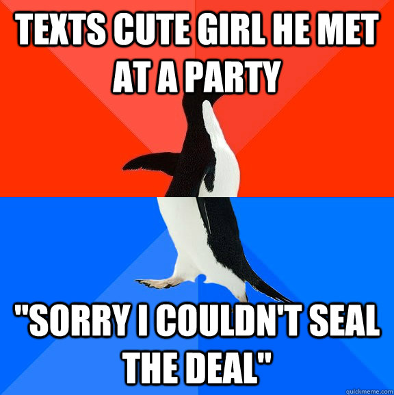 texts cute girl he met at a party 