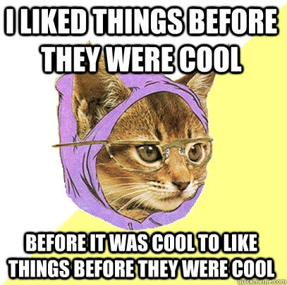 I liked things before they were cool before it was cool to like things before they were cool  Hipster Kitty