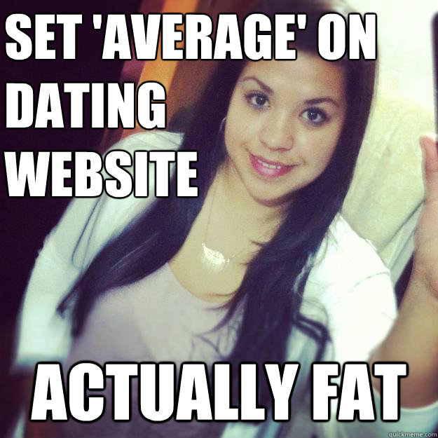 set 'average' on 
dating 
website actually fat  