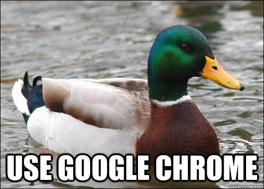 use google chrome  Actual Advice Mallard