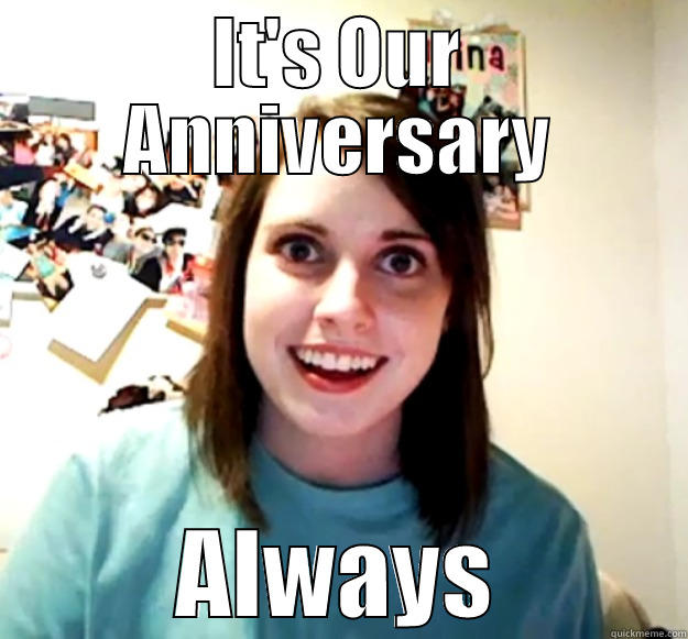 IT'S OUR ANNIVERSARY ALWAYS Overly Attached Girlfriend