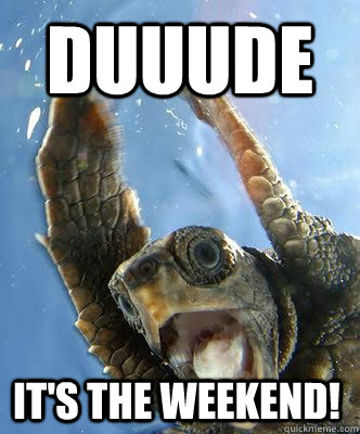 Duuude It's the weekend!  