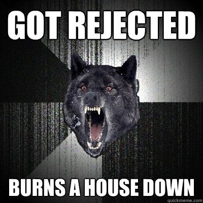 Got rejected burns a house down  Bullets - Insanity wolf